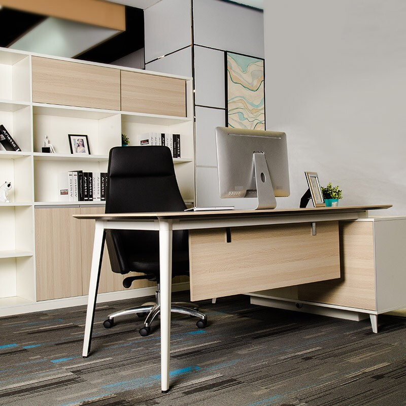 佳匠 老板桌辦公桌總裁桌椅組合 現(xiàn)代簡約辦公家具 經(jīng)理桌 主管桌 大班臺 老板椅 (包安裝)